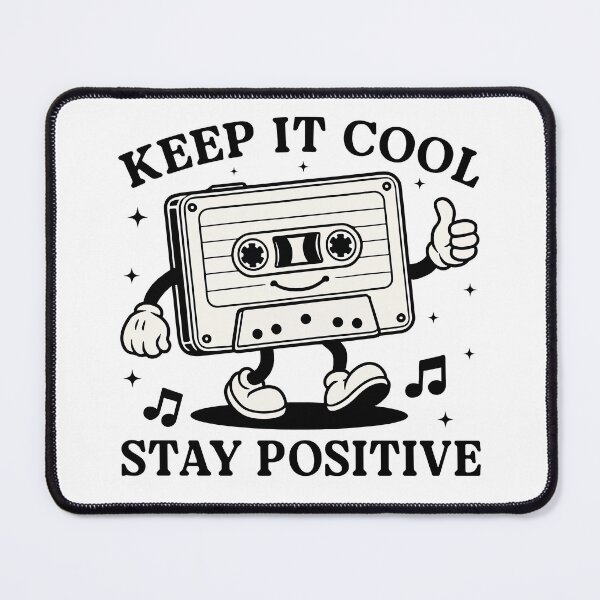 Item preview, Keep It Cool Stay Positive Cassette Retro designed and sold by ArtLabCreations.