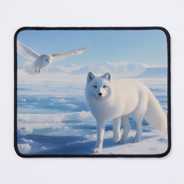 Item preview, Arctic Fox and Snowy Owl designed and sold by PetsArt.
