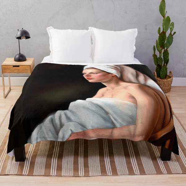 Item preview, Tranquil Reverie: Minimalist Portrait of Serene Woman designed and sold by LanaGustavsson.