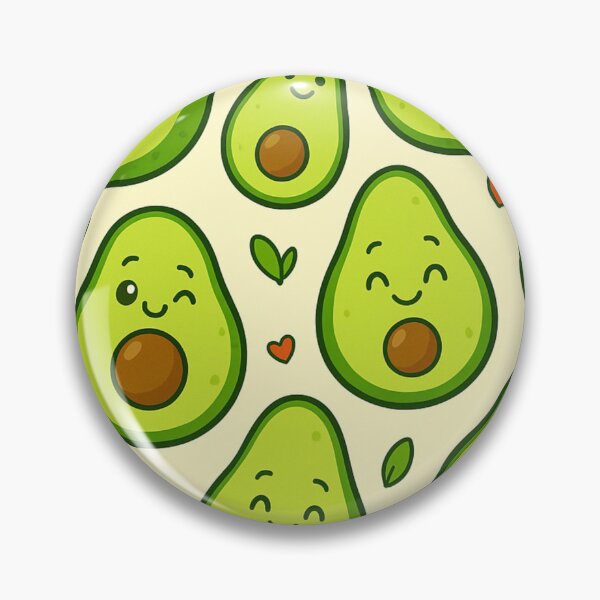 Item preview, Kawaii Avocado Pattern – Cute Fruit Art designed and sold by LiLeDesigns.