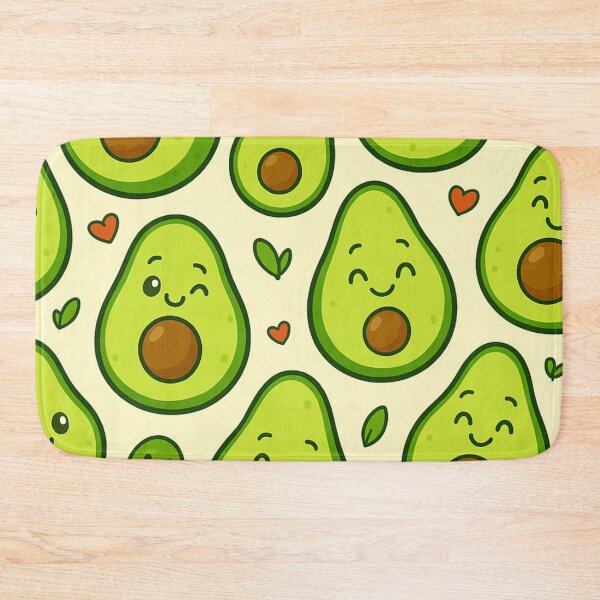 Item preview, Kawaii Avocado Pattern – Cute Fruit Art designed and sold by LiLeDesigns.