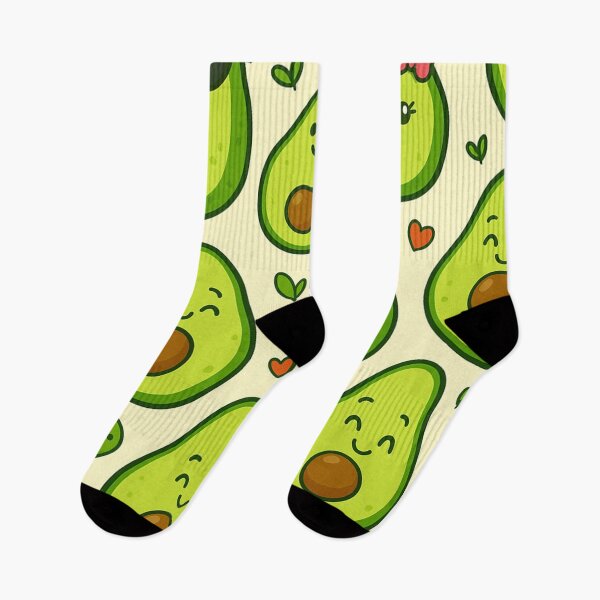 Item preview, Kawaii Avocado Pattern – Cute Fruit Art designed and sold by LiLeDesigns.