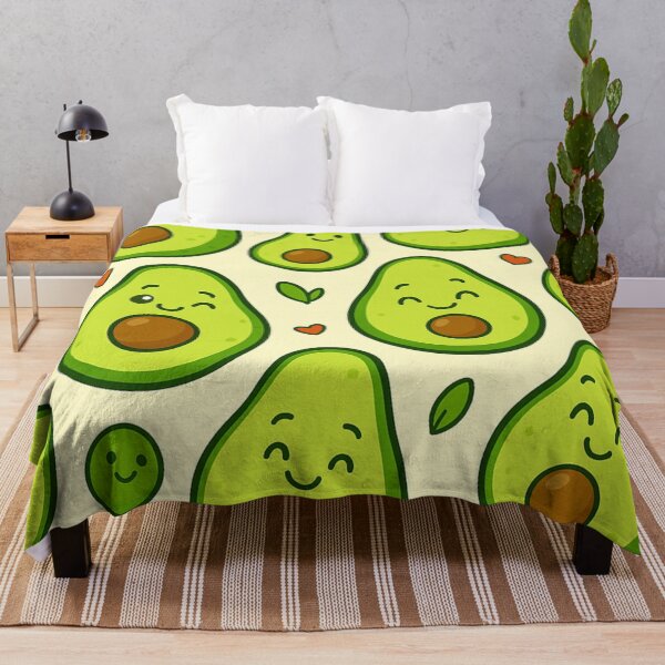 Item preview, Kawaii Avocado Pattern – Cute Fruit Art designed and sold by LiLeDesigns.