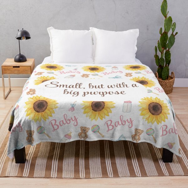 Item preview, Small But With a Big Purpose - Christian Baby Quote Design | Faith-Inspired Sunflowers and Teddy Bears designed and sold by Gahyl7.