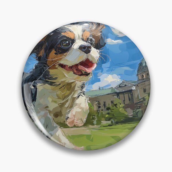 Item preview, Cavalier King Charles Spaniel Running with Tennis Ball designed and sold by PetsArt.