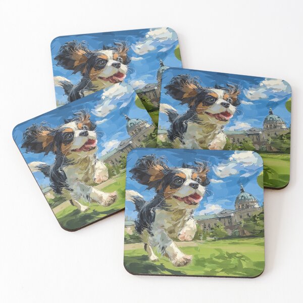 Item preview, Cavalier King Charles Spaniel Running with Tennis Ball designed and sold by PetsArt.