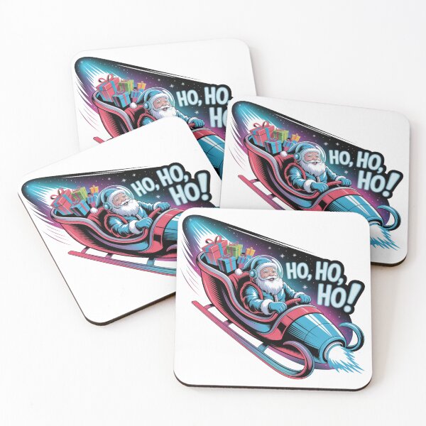 Item preview, Cosmic Santa – Futuristic Sleigh Ride with “Ho, Ho, Ho!" designed and sold by AndrewYoko.