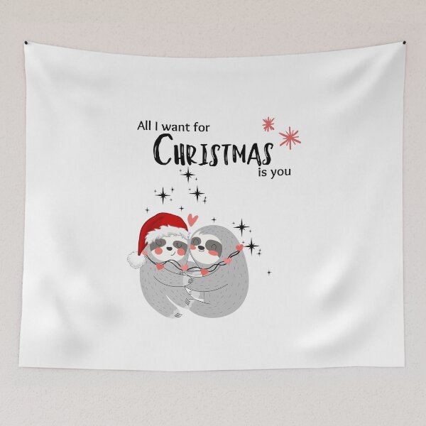 Item preview, Christmas Sloth | All I Want for Christmas Sloths | Cute Sloth Holiday Gift for Sloth Lovers designed and sold by SunandShade.