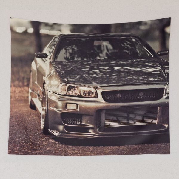 Item preview, Nissan Skyline R34 Poster – JDM Legend Car Art Print designed and sold by Road To Track.