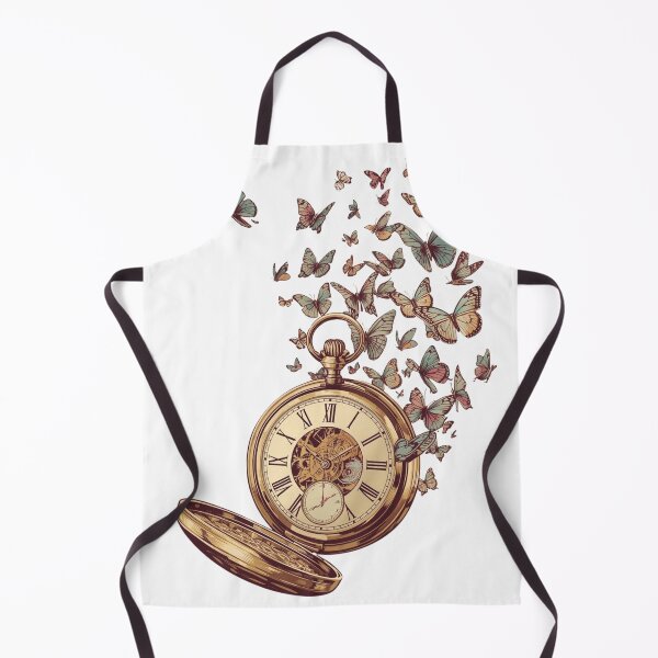 Item preview, Time Flies – Vintage Pocket Watch with Butterflies Aesthetic Design designed and sold by ZYNORAworld.