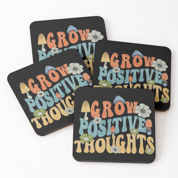 Item preview, Grow Positive Thoughts Retro 70s Mushrooms designed and sold by BetOova.