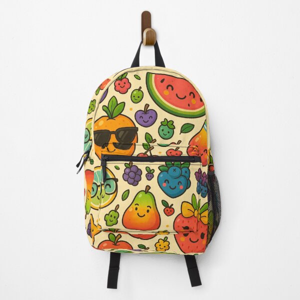 Item preview, Kawaii Cute Fruits Pattern – Happy Smiling Fruit Characters designed and sold by LiLeDesigns.