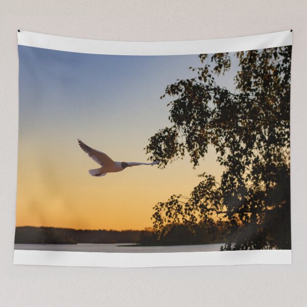Item preview, Grace in Flight – Seagull at Sunset designed and sold by ankarsundfoto.