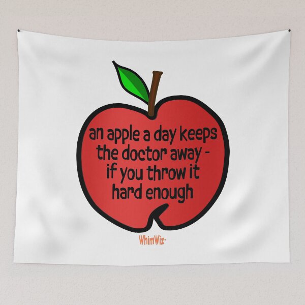 Item preview, An Apple a Day - WhimWiz Funny Quote & Quirky Gift Idea designed and sold by WhimWiz.