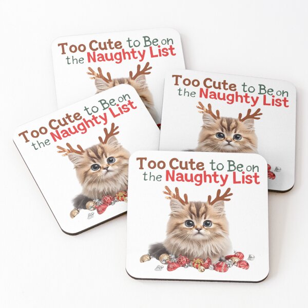 Item preview, Too Cute to Be on the Naughty List – Funny Christmas Cat Design designed and sold by ZYNORAworld.