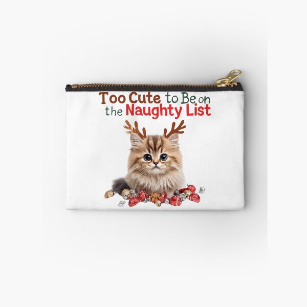 Item preview, Too Cute to Be on the Naughty List – Funny Christmas Cat Design designed and sold by ZYNORAworld.
