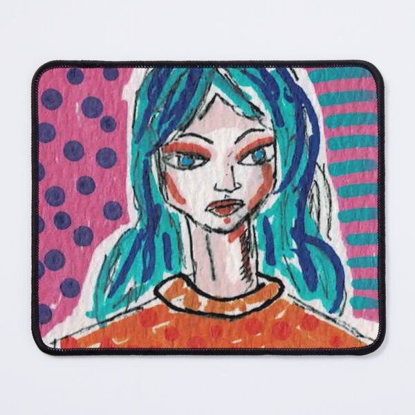 Item preview, Leah Whimsey Folk Art Cartoon Whimsical Painting Drawing designed and sold by ksan30.