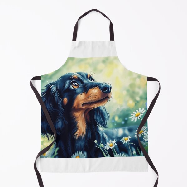Item preview, Dachshund in a field of daisies designed and sold by PetsArt.