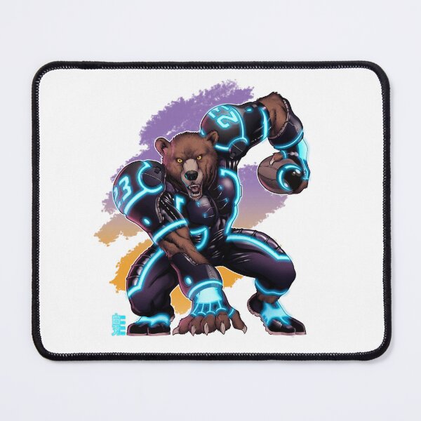 Item preview, CyberBear playing rugby designed and sold by TheArtOfHakujin.