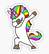 Dabbing Unicorn: Stickers | Redbubble