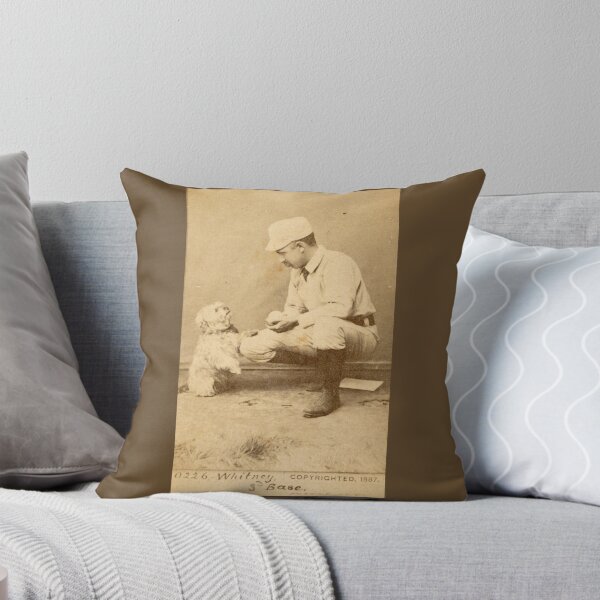 Item preview, Vintage Baseball Player Whitney and Dog designed and sold by collageDP.