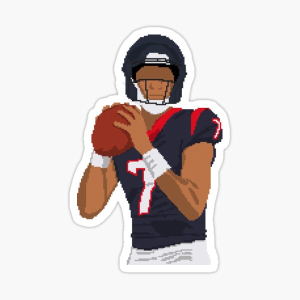 Houston QB CJ Pixel Art Sticker