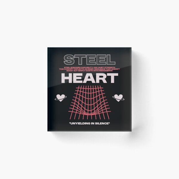 Item preview, Steel Heart Resilience Minimalist Quote Art designed and sold by ArtLabCreations.