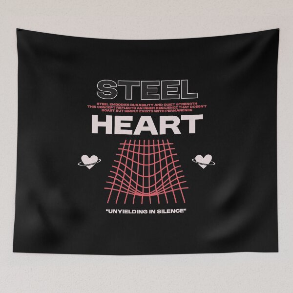 Item preview, Steel Heart Resilience Minimalist Quote Art designed and sold by ArtLabCreations.