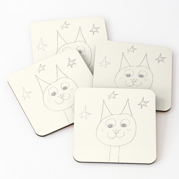 Item preview, cute kitty cat with stars designed and sold by meow4471.