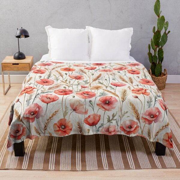 Item preview, Poppies & Wheat Field Pattern designed and sold by MiLaKK.