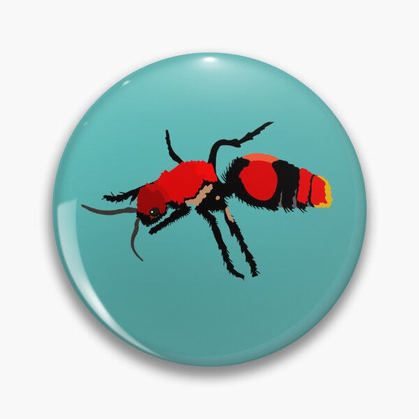 Item preview, V is for Velvet Ant,Velvet Ant Illustration – Striking Insect Art for Nature and Wildlife Enthusiasts designed and sold by PrettylittlepastelUk.
