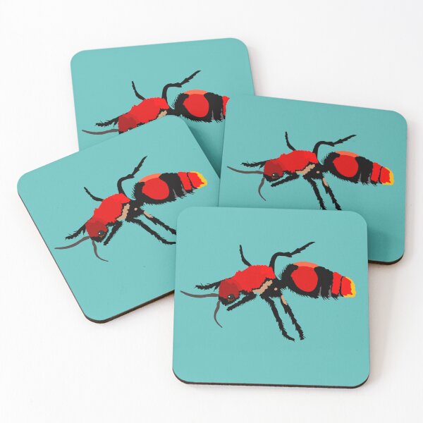 Item preview, V is for Velvet Ant,Velvet Ant Illustration – Striking Insect Art for Nature and Wildlife Enthusiasts designed and sold by PrettylittlepastelUk.