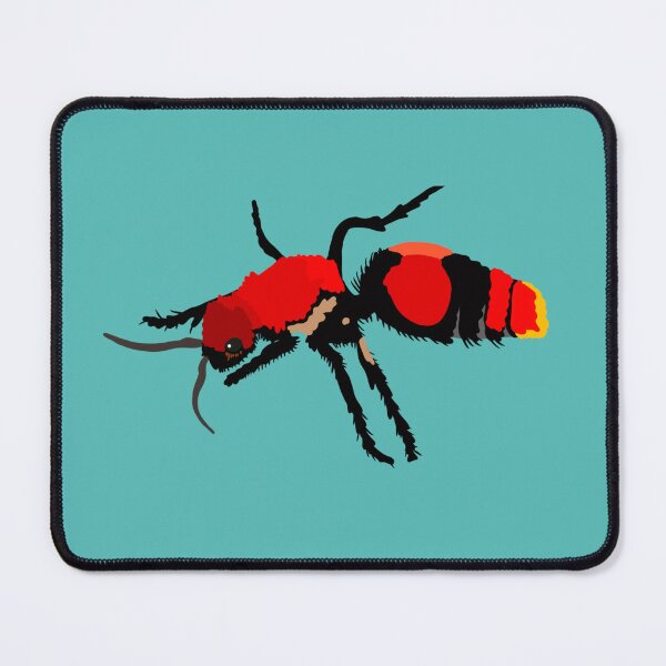 Item preview, V is for Velvet Ant,Velvet Ant Illustration – Striking Insect Art for Nature and Wildlife Enthusiasts designed and sold by PrettylittlepastelUk.