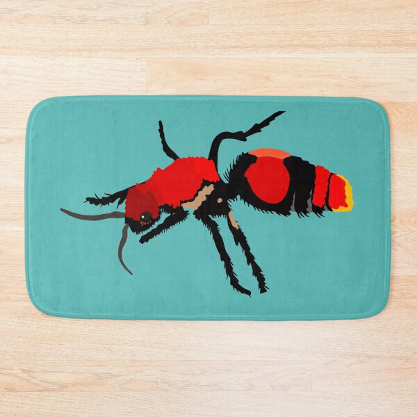 Item preview, V is for Velvet Ant,Velvet Ant Illustration – Striking Insect Art for Nature and Wildlife Enthusiasts designed and sold by PrettylittlepastelUk.