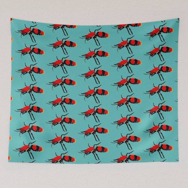 Item preview, V is for Velvet Ant,Velvet Ant Illustration – Striking Insect Art for Nature and Wildlife Enthusiasts designed and sold by PrettylittlepastelUk.
