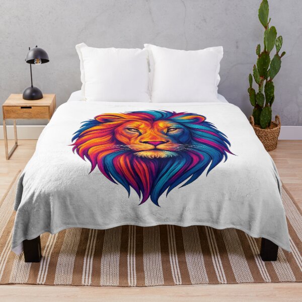 Item preview, Colorful Lion Face Art - Neon - Vibrant | Wear Power. Lead Fearlessly. designed and sold by EnergyPixel.