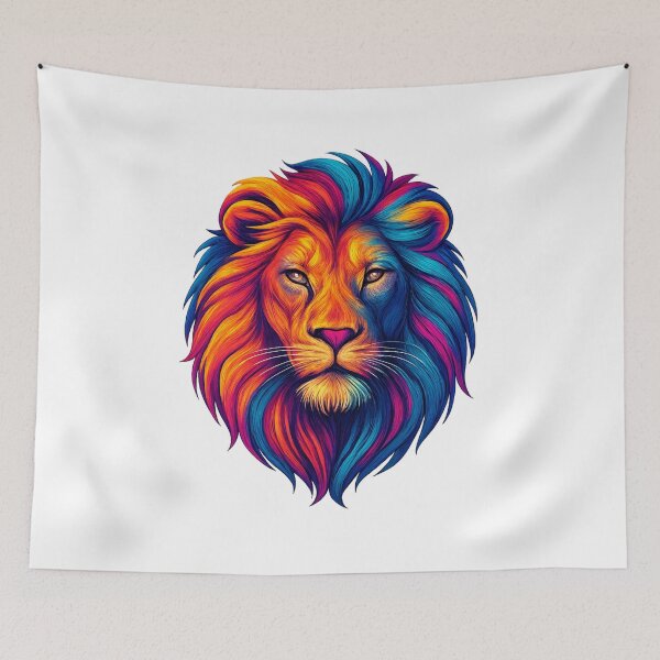 Item preview, Colorful Lion Face Art - Neon - Vibrant | Wear Power. Lead Fearlessly. designed and sold by EnergyPixel.