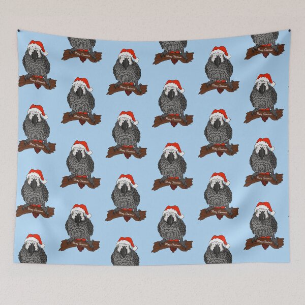 Item preview, Cute Christmas African Grey Parrot  designed and sold by Emma Martinez.