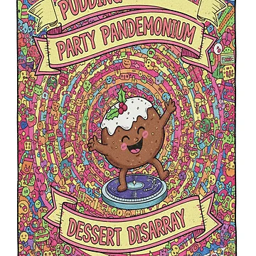 Artwork thumbnail, Pudding Party Pandemonium: Dessert Disarray by CER-Design