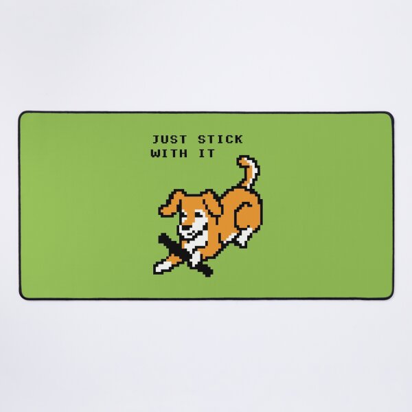 Item preview, Just Stick With It Funny Pixel Dog Drawing designed and sold by illucalliart.
