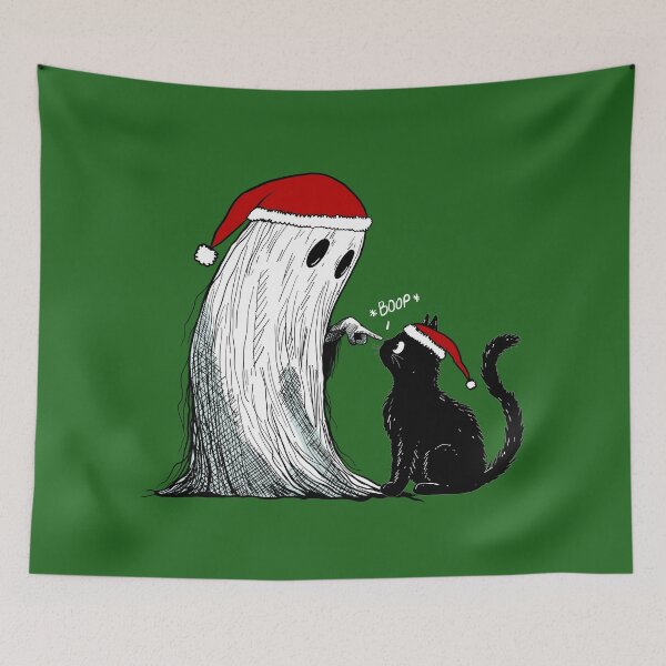 Item preview, Christmas Ghost Doing A Boop designed and sold by KilkennyCat Art.