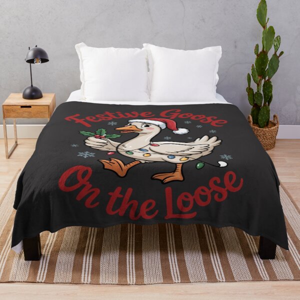 Item preview, Festive Goose on the Loose Funny Christmas designed and sold by FreshVibe Prints.
