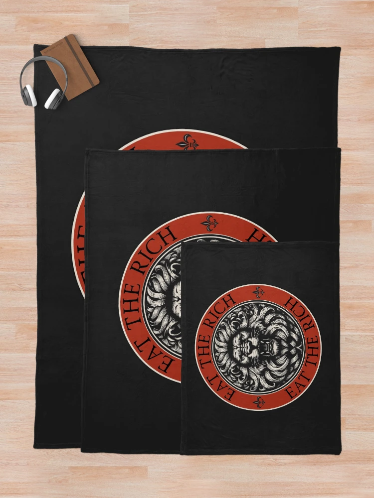 Thumbnail 5 of 6, Throw Blanket, EAT THE RICH designed and sold by DesignCollectiv.