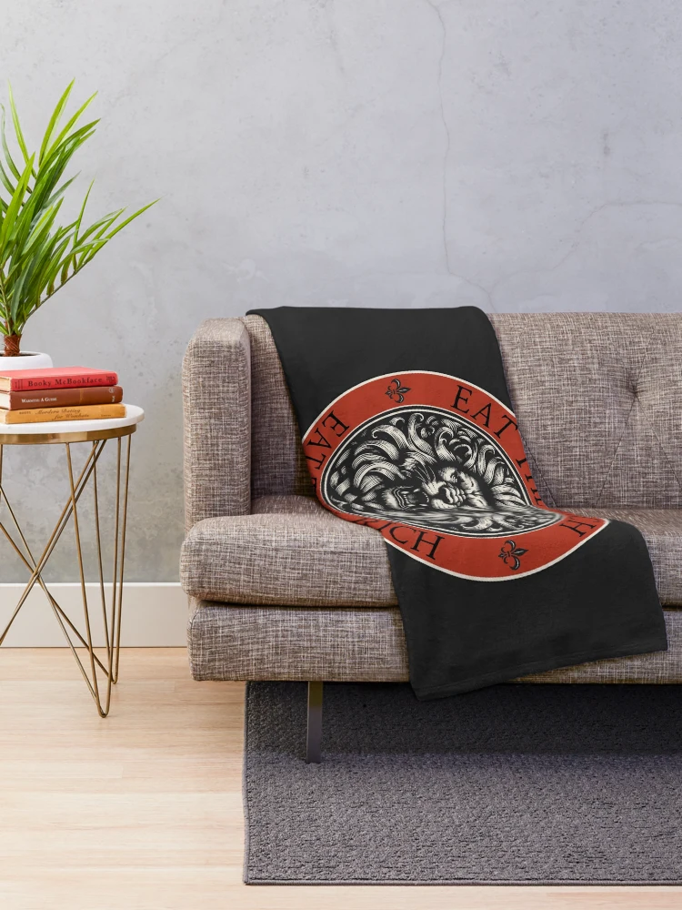 Thumbnail 2 of 6, Throw Blanket, EAT THE RICH designed and sold by DesignCollectiv.