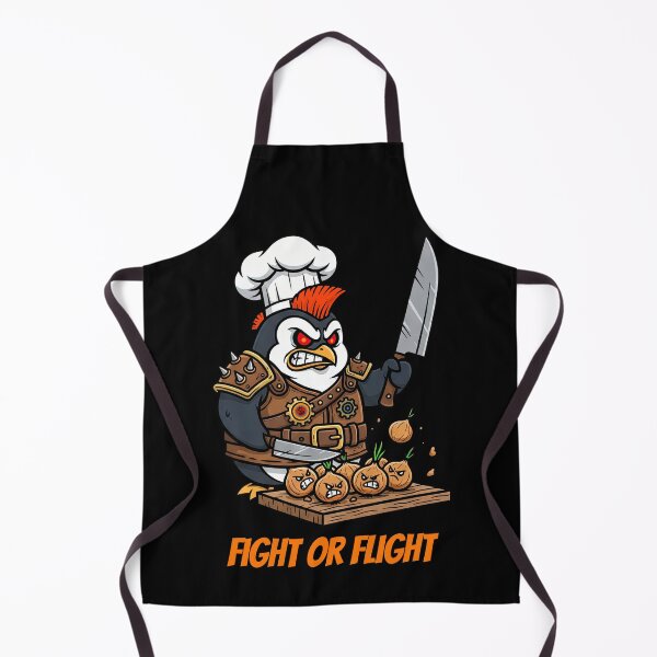 Item preview, Fight or Flight – The Battle of the Angry Chef Penguin designed and sold by CARPIO Creations.