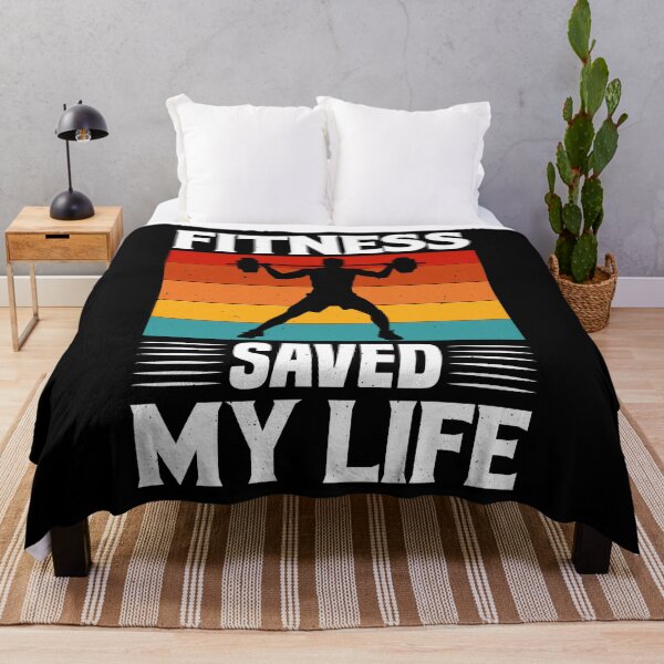 Item preview, Fitness Saved My Life Vintage Gym Motivation designed and sold by ArtLabCreations.