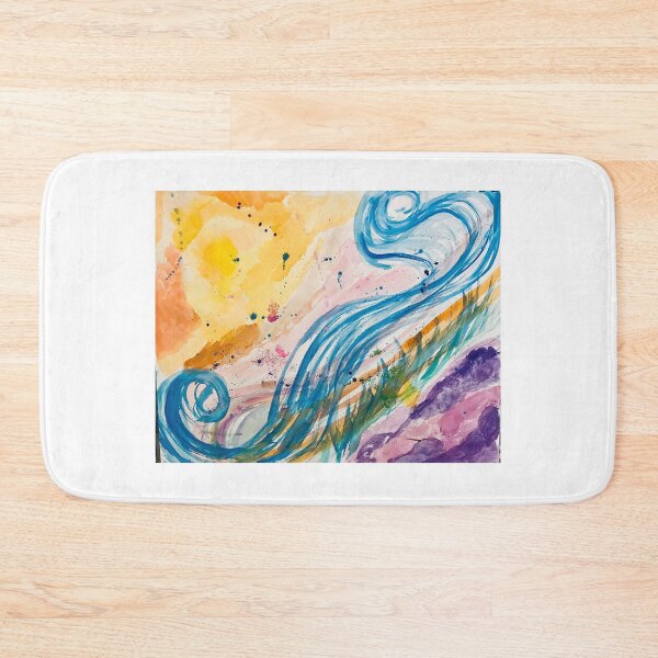 Item preview, Original Painting “Currents Collide” - Mixed Media Sunburst and Waves Art  designed and sold by JamesDArting.