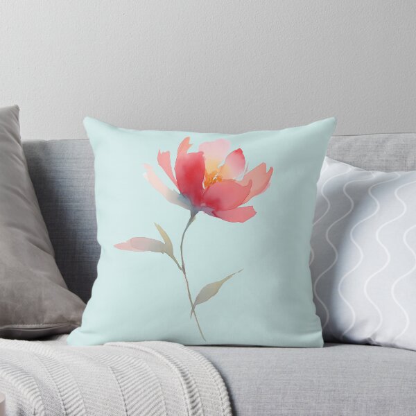 Item preview, A Sweet Red Peony - Watercolor Peony designed and sold by PureJoy-Studio.