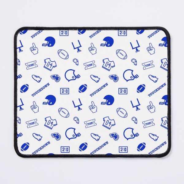 Item preview, Football Theme, Fan Pattern. Blue on White version designed and sold by ClearAndHappy.