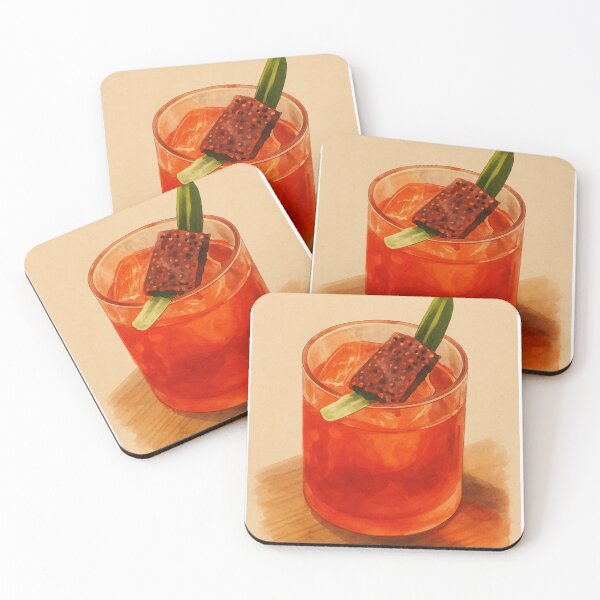 Item preview, Tropical Sunset Cocktail – Vibrant Watercolor Drink Art - Mixology Aesthetic  designed and sold by MollyTwinkle.